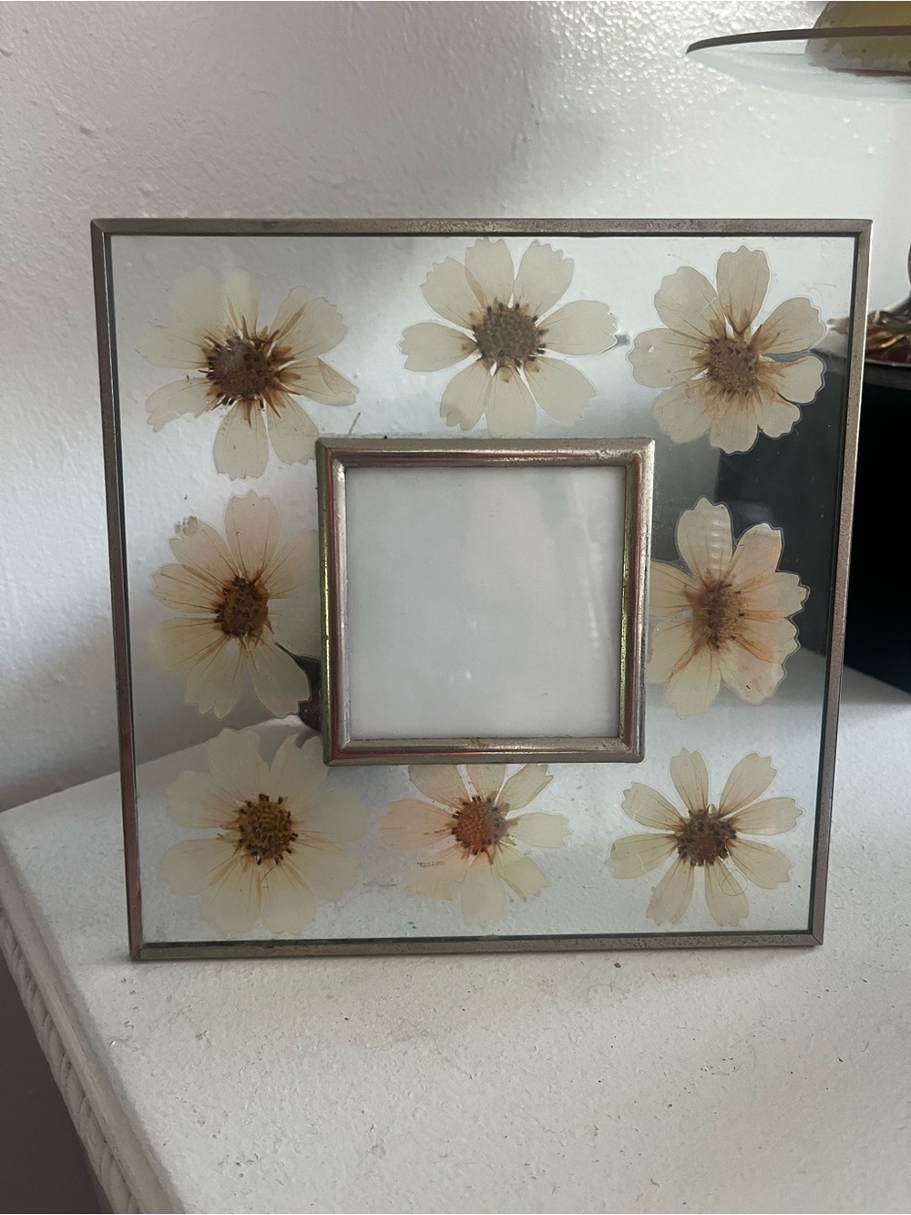 Pressed Flower Glass Photo Frame
